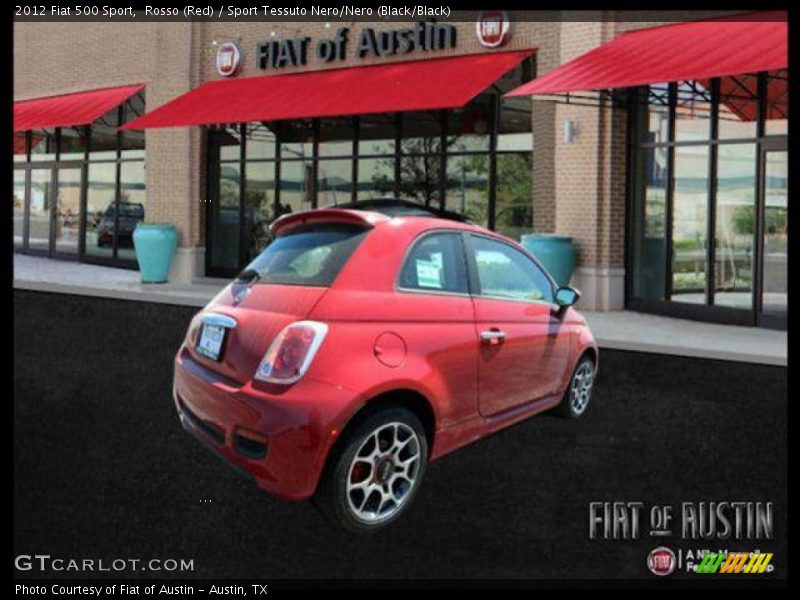Rosso (Red) / Sport Tessuto Nero/Nero (Black/Black) 2012 Fiat 500 Sport
