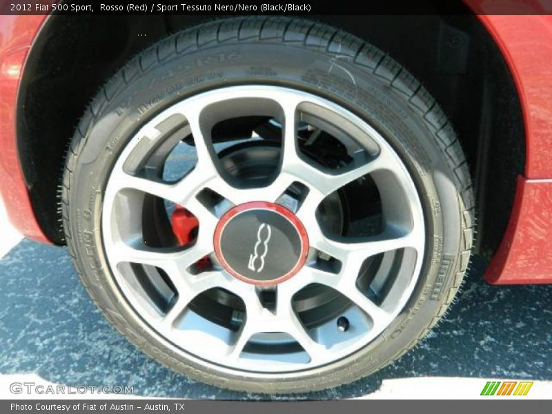 Rosso (Red) / Sport Tessuto Nero/Nero (Black/Black) 2012 Fiat 500 Sport