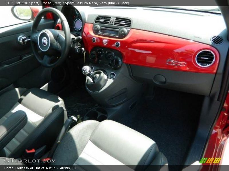 Rosso (Red) / Sport Tessuto Nero/Nero (Black/Black) 2012 Fiat 500 Sport