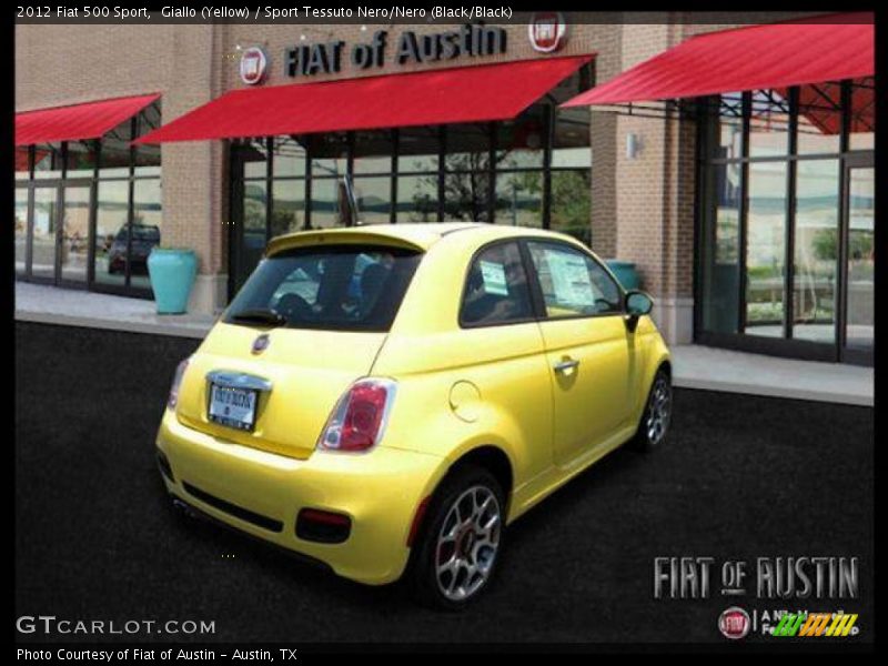 Giallo (Yellow) / Sport Tessuto Nero/Nero (Black/Black) 2012 Fiat 500 Sport