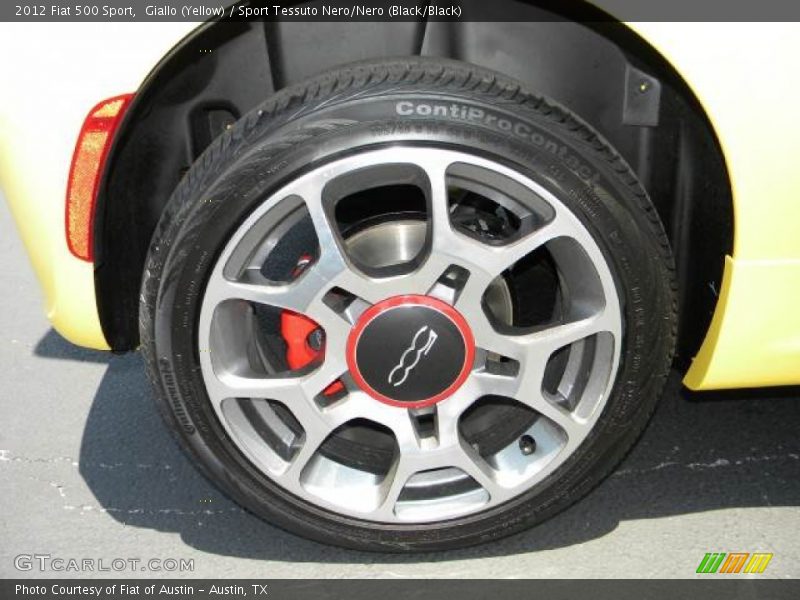 Giallo (Yellow) / Sport Tessuto Nero/Nero (Black/Black) 2012 Fiat 500 Sport