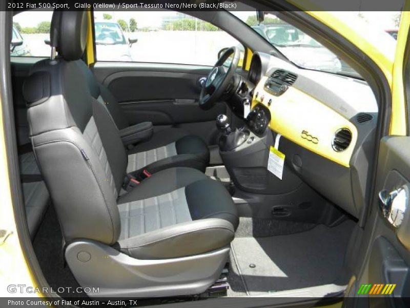 Giallo (Yellow) / Sport Tessuto Nero/Nero (Black/Black) 2012 Fiat 500 Sport