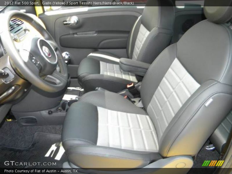 Giallo (Yellow) / Sport Tessuto Nero/Nero (Black/Black) 2012 Fiat 500 Sport
