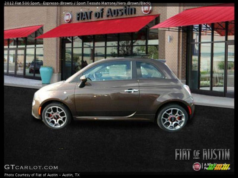 Espresso (Brown) / Sport Tessuto Marrone/Nero (Brown/Black) 2012 Fiat 500 Sport