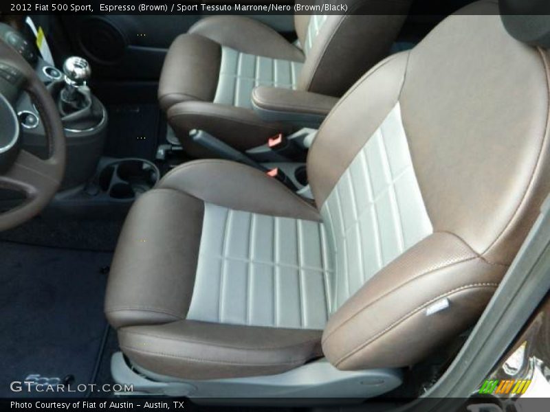 Espresso (Brown) / Sport Tessuto Marrone/Nero (Brown/Black) 2012 Fiat 500 Sport