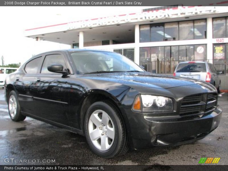 Brilliant Black Crystal Pearl / Dark Slate Gray 2008 Dodge Charger Police Package