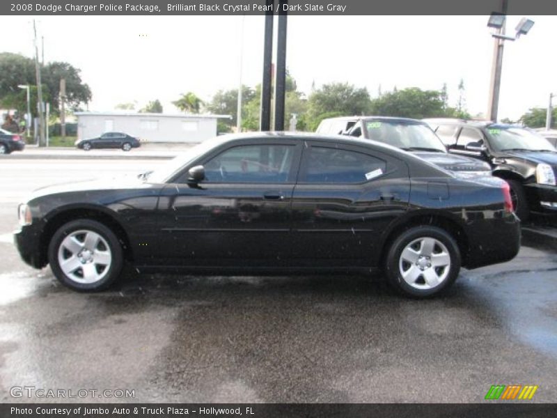 Brilliant Black Crystal Pearl / Dark Slate Gray 2008 Dodge Charger Police Package