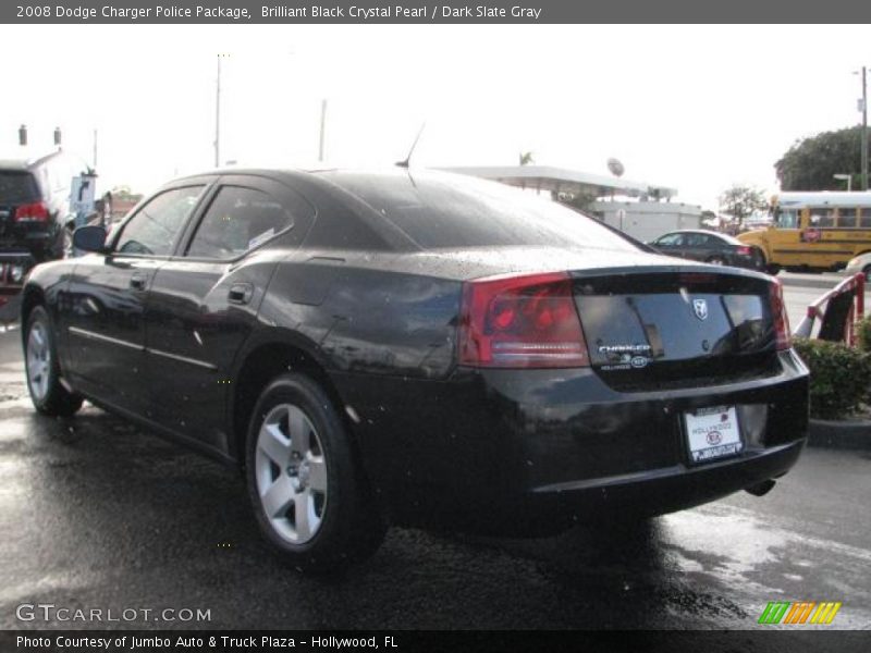 Brilliant Black Crystal Pearl / Dark Slate Gray 2008 Dodge Charger Police Package