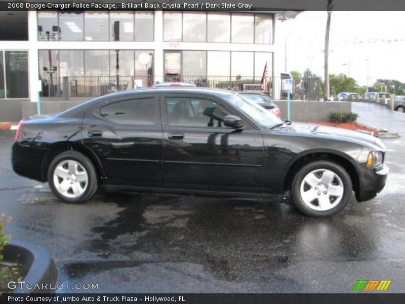 Brilliant Black Crystal Pearl / Dark Slate Gray 2008 Dodge Charger Police Package