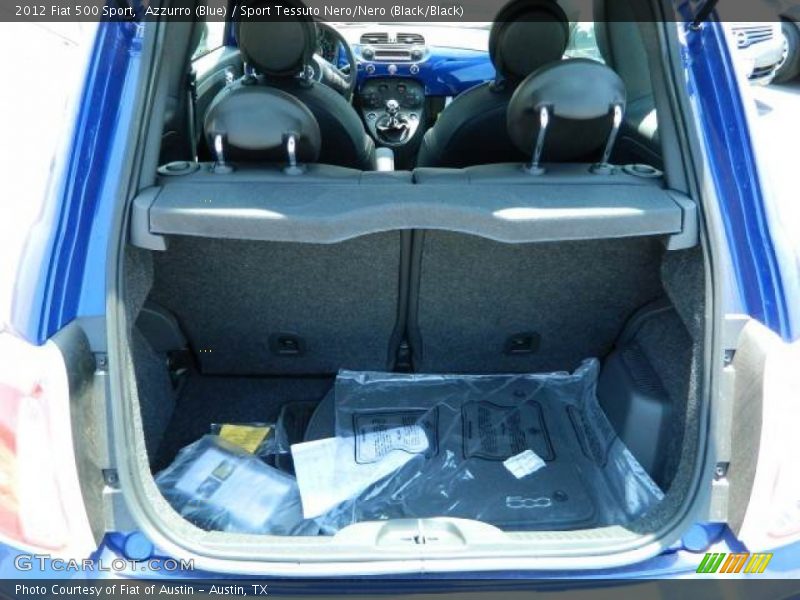 Azzurro (Blue) / Sport Tessuto Nero/Nero (Black/Black) 2012 Fiat 500 Sport