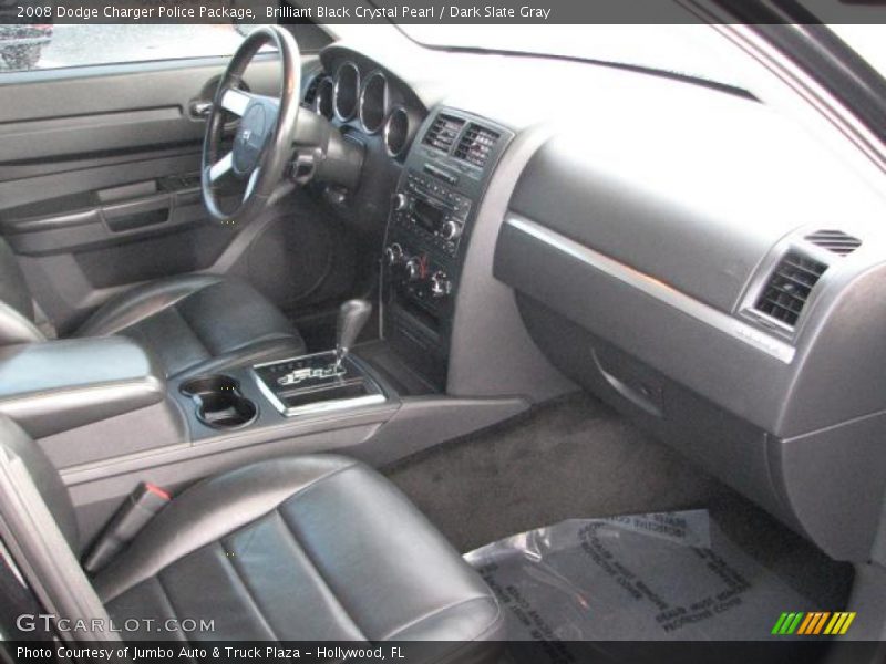 Brilliant Black Crystal Pearl / Dark Slate Gray 2008 Dodge Charger Police Package