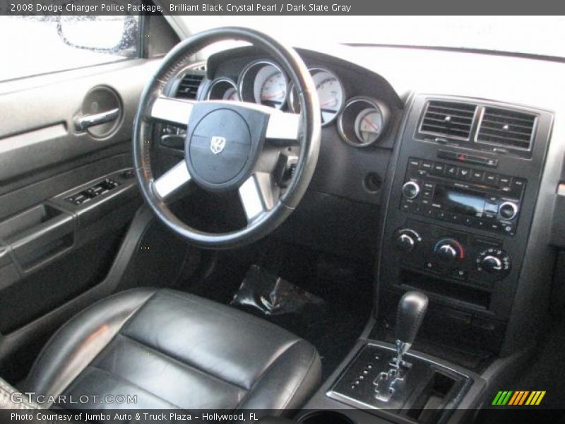 Brilliant Black Crystal Pearl / Dark Slate Gray 2008 Dodge Charger Police Package