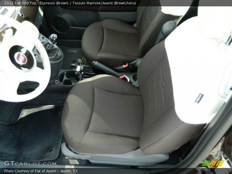 Espresso (Brown) / Tessuto Marrone/Avorio (Brown/Ivory) 2012 Fiat 500 Pop