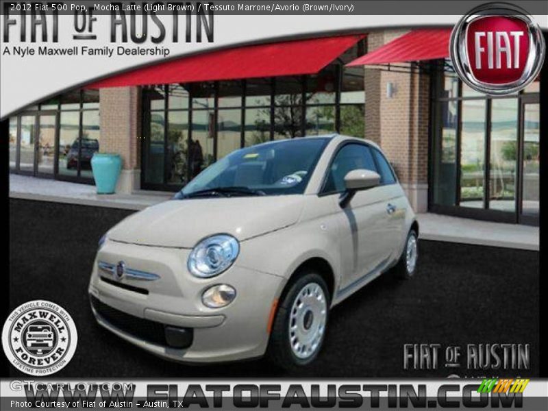 Mocha Latte (Light Brown) / Tessuto Marrone/Avorio (Brown/Ivory) 2012 Fiat 500 Pop