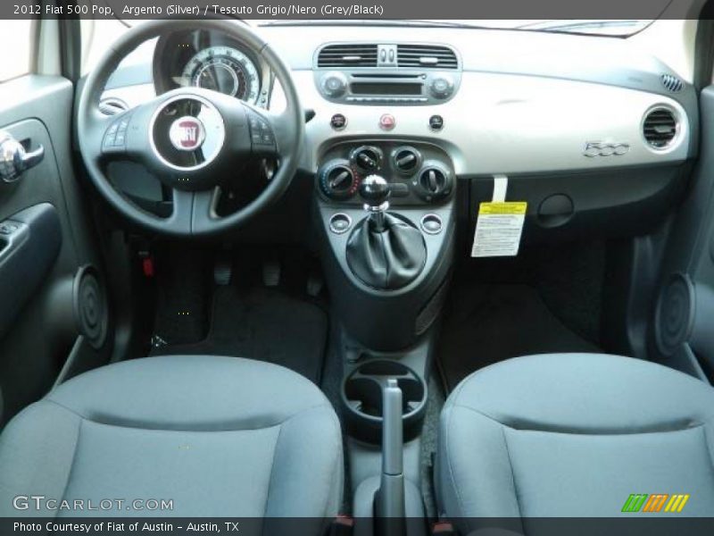 Argento (Silver) / Tessuto Grigio/Nero (Grey/Black) 2012 Fiat 500 Pop