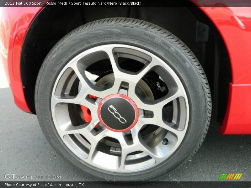 Rosso (Red) / Sport Tessuto Nero/Nero (Black/Black) 2012 Fiat 500 Sport