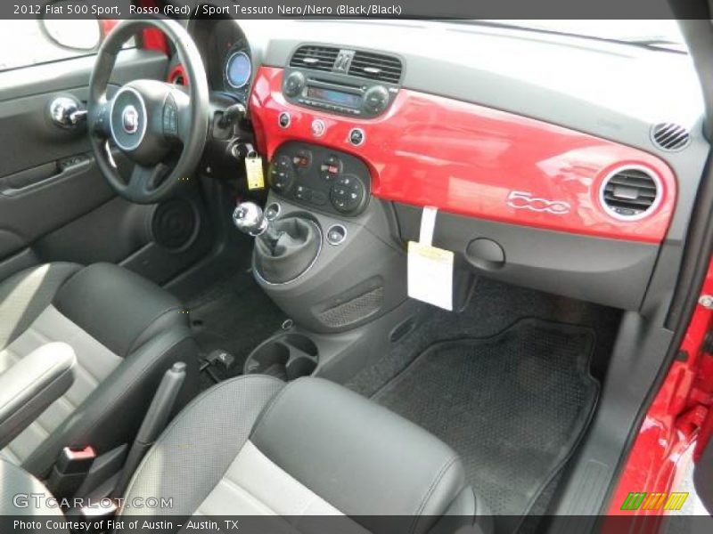 Rosso (Red) / Sport Tessuto Nero/Nero (Black/Black) 2012 Fiat 500 Sport
