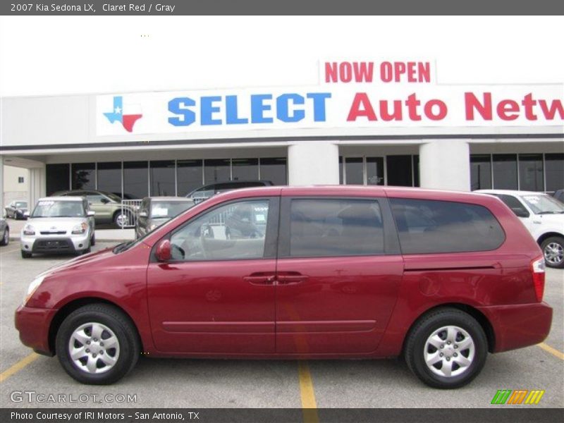 Claret Red / Gray 2007 Kia Sedona LX