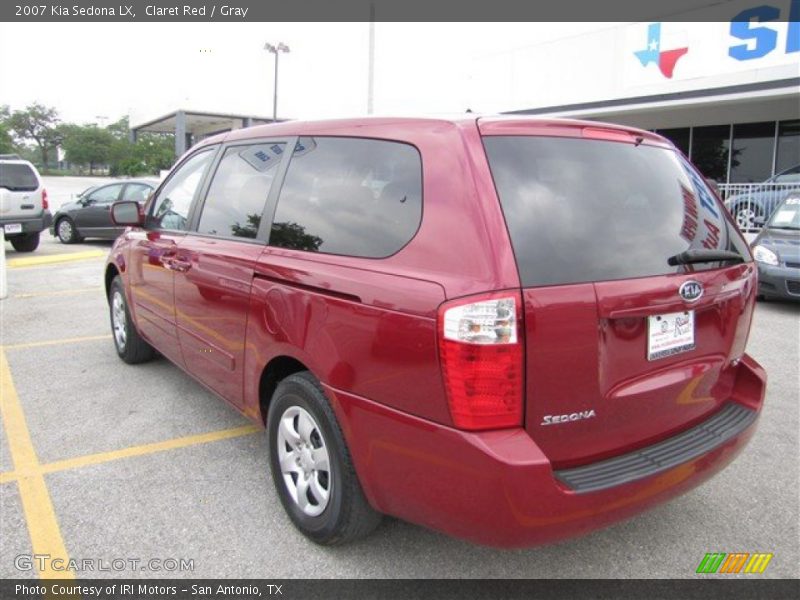 Claret Red / Gray 2007 Kia Sedona LX