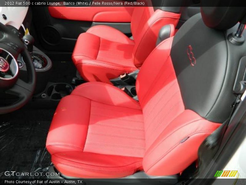  2012 500 c cabrio Lounge Pelle Rosso/Nera (Red/Black) Interior