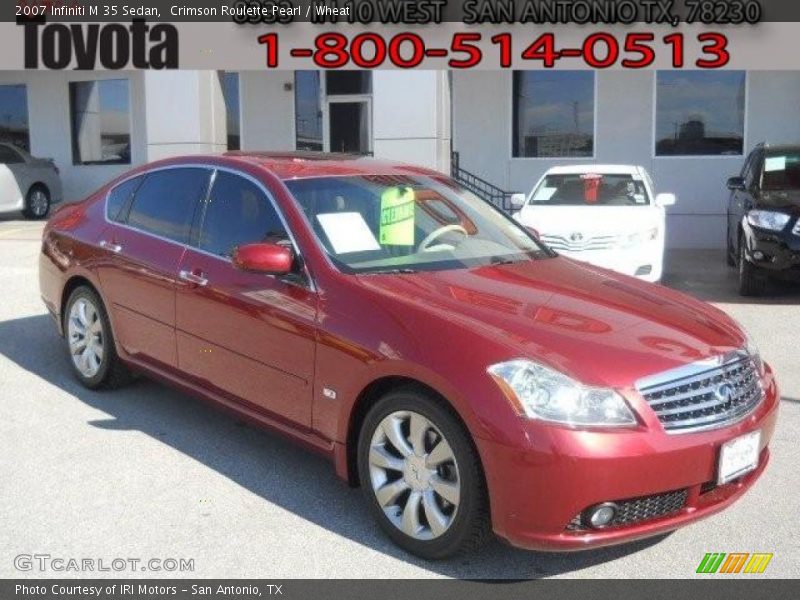 Crimson Roulette Pearl / Wheat 2007 Infiniti M 35 Sedan