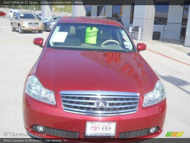 Crimson Roulette Pearl / Wheat 2007 Infiniti M 35 Sedan