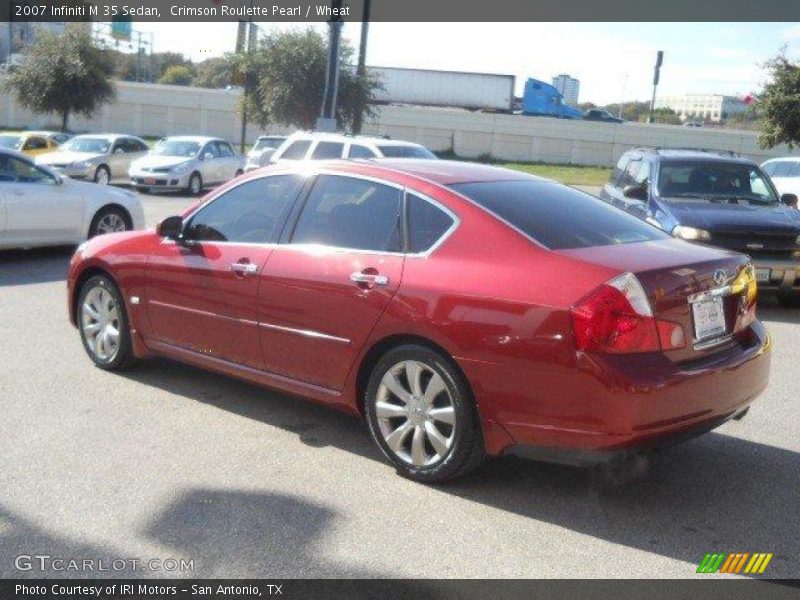 Crimson Roulette Pearl / Wheat 2007 Infiniti M 35 Sedan