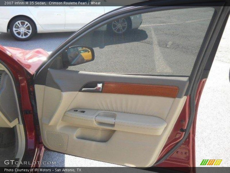 Crimson Roulette Pearl / Wheat 2007 Infiniti M 35 Sedan