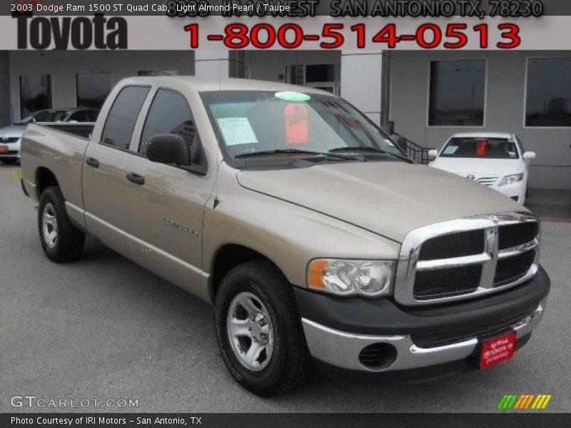 Light Almond Pearl / Taupe 2003 Dodge Ram 1500 ST Quad Cab