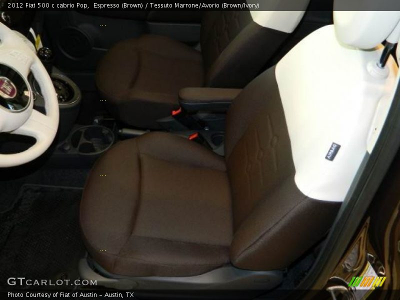 Espresso (Brown) / Tessuto Marrone/Avorio (Brown/Ivory) 2012 Fiat 500 c cabrio Pop