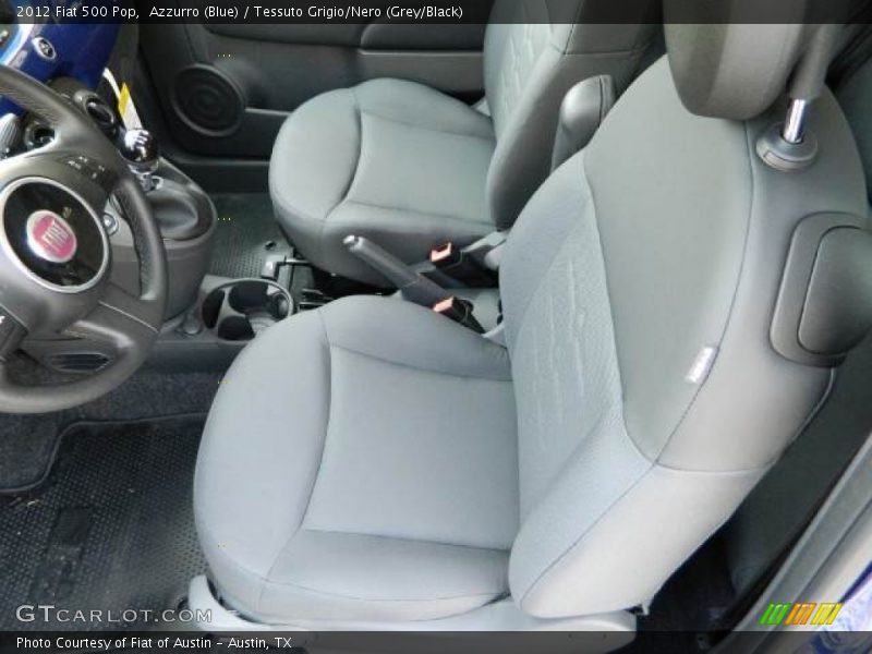 Azzurro (Blue) / Tessuto Grigio/Nero (Grey/Black) 2012 Fiat 500 Pop