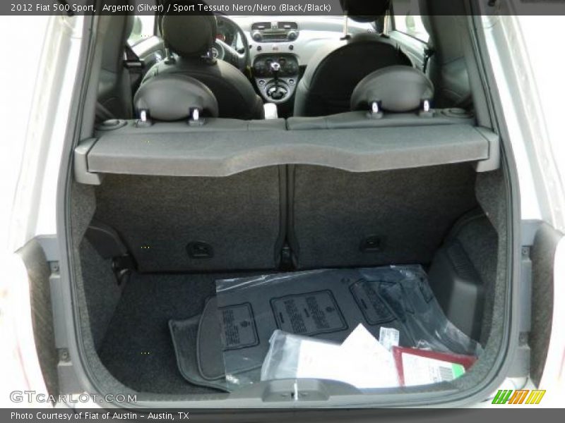 Argento (Silver) / Sport Tessuto Nero/Nero (Black/Black) 2012 Fiat 500 Sport