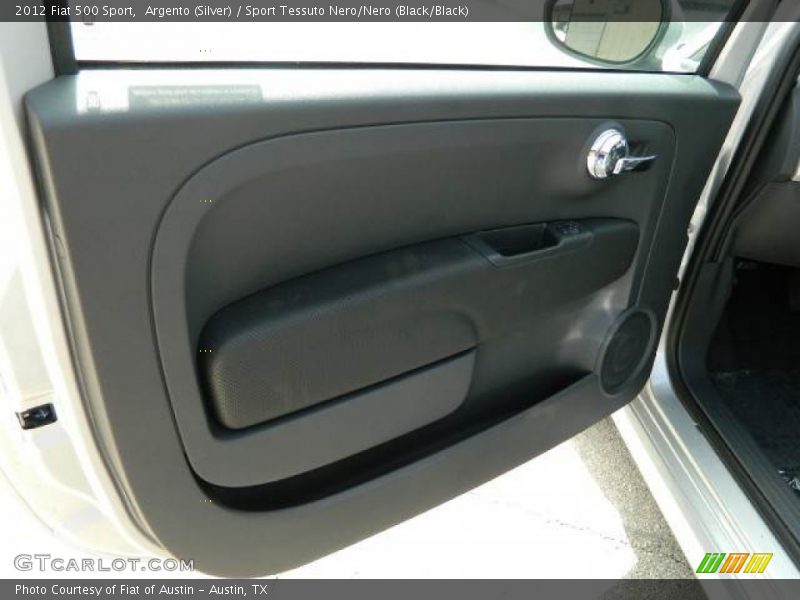 Argento (Silver) / Sport Tessuto Nero/Nero (Black/Black) 2012 Fiat 500 Sport