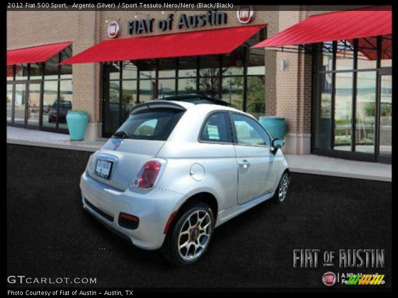 Argento (Silver) / Sport Tessuto Nero/Nero (Black/Black) 2012 Fiat 500 Sport