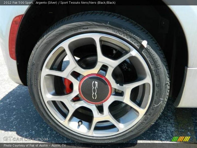 Argento (Silver) / Sport Tessuto Nero/Nero (Black/Black) 2012 Fiat 500 Sport