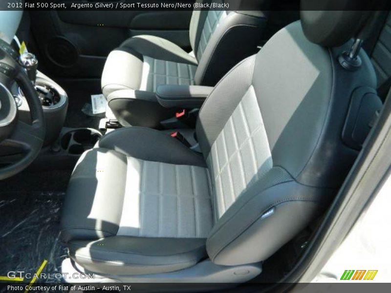 Argento (Silver) / Sport Tessuto Nero/Nero (Black/Black) 2012 Fiat 500 Sport