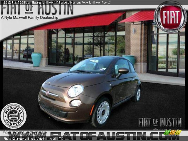 Espresso (Brown) / Tessuto Marrone/Avorio (Brown/Ivory) 2012 Fiat 500 Pop