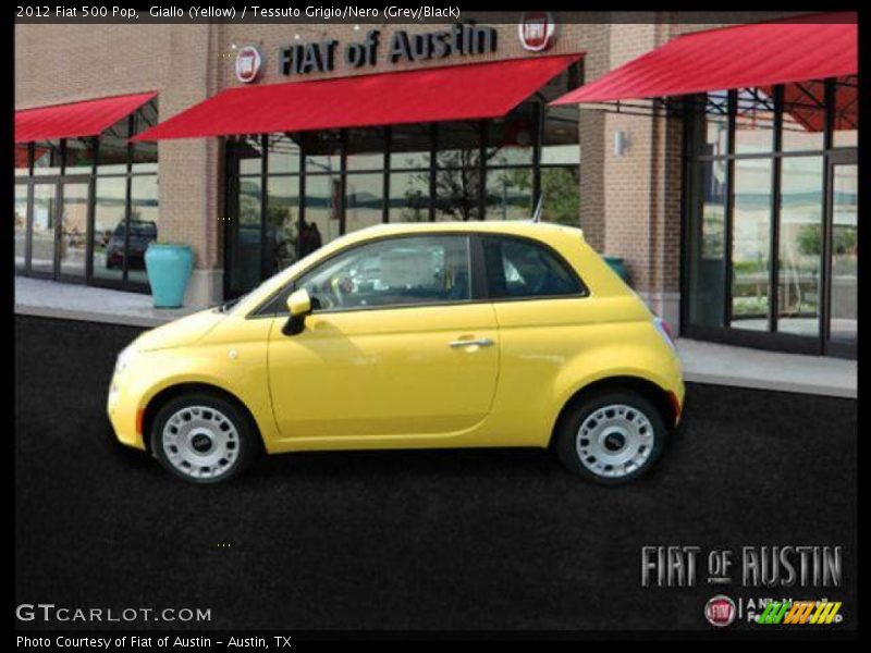 Giallo (Yellow) / Tessuto Grigio/Nero (Grey/Black) 2012 Fiat 500 Pop