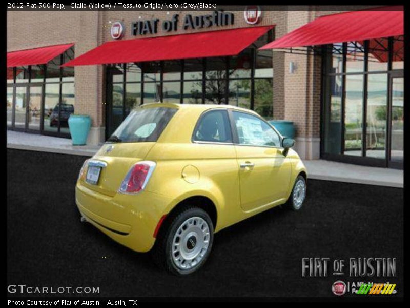 Giallo (Yellow) / Tessuto Grigio/Nero (Grey/Black) 2012 Fiat 500 Pop