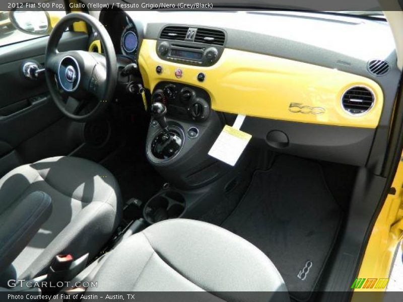 Giallo (Yellow) / Tessuto Grigio/Nero (Grey/Black) 2012 Fiat 500 Pop