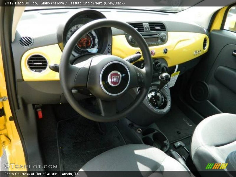 Giallo (Yellow) / Tessuto Grigio/Nero (Grey/Black) 2012 Fiat 500 Pop