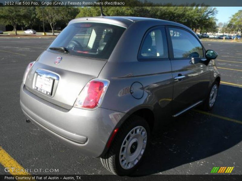 Grigio (Grey) / Tessuto Rosso/Nero (Red/Black) 2012 Fiat 500 Pop