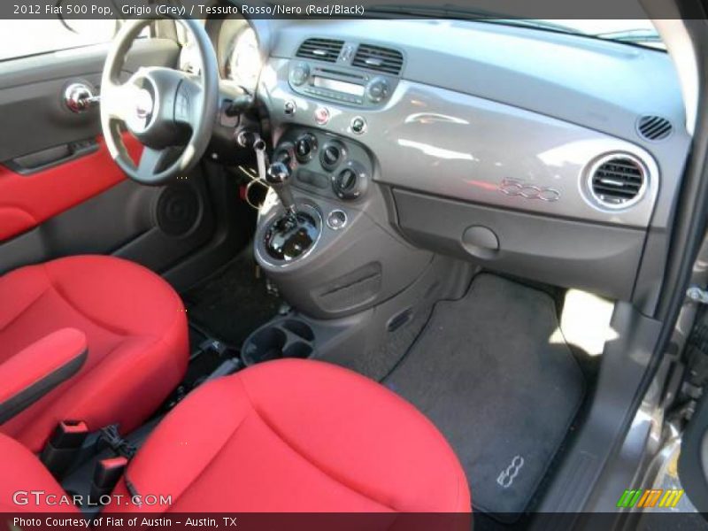 Grigio (Grey) / Tessuto Rosso/Nero (Red/Black) 2012 Fiat 500 Pop