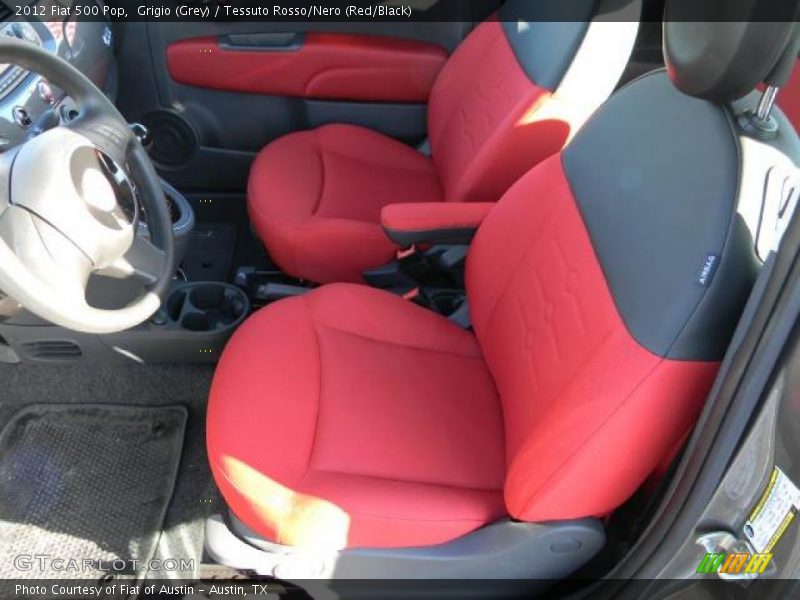 Grigio (Grey) / Tessuto Rosso/Nero (Red/Black) 2012 Fiat 500 Pop
