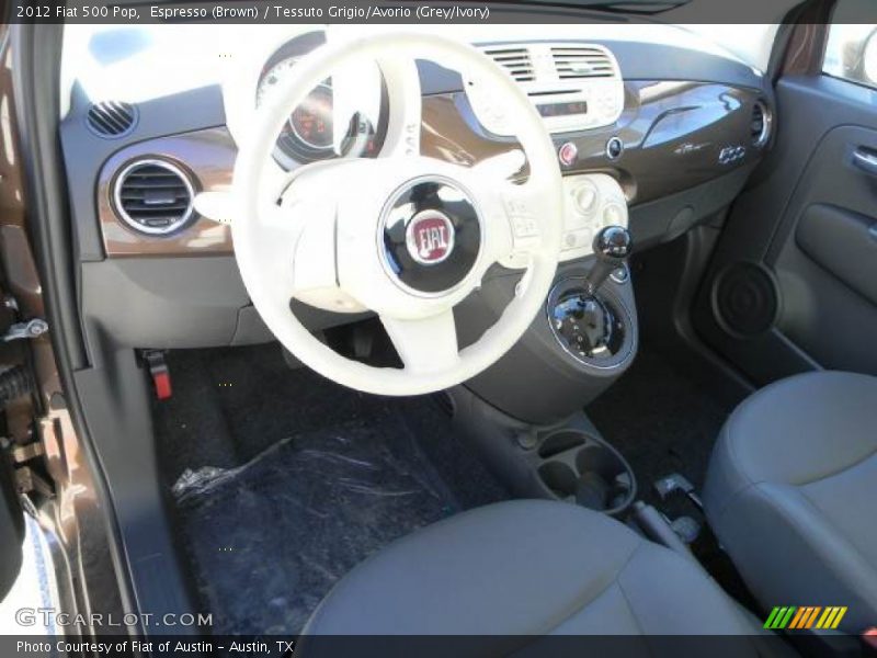 Espresso (Brown) / Tessuto Grigio/Avorio (Grey/Ivory) 2012 Fiat 500 Pop