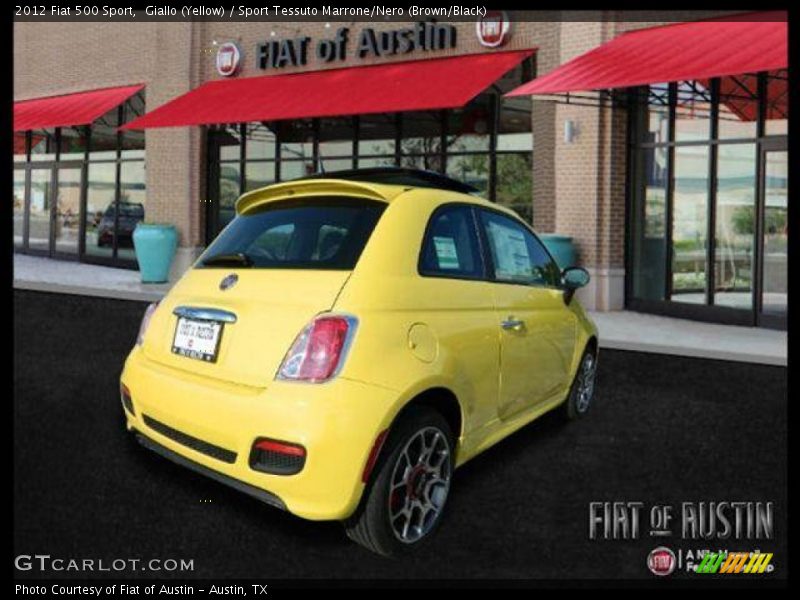 Giallo (Yellow) / Sport Tessuto Marrone/Nero (Brown/Black) 2012 Fiat 500 Sport
