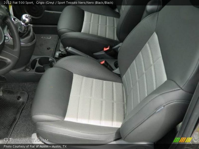 Grigio (Grey) / Sport Tessuto Nero/Nero (Black/Black) 2012 Fiat 500 Sport