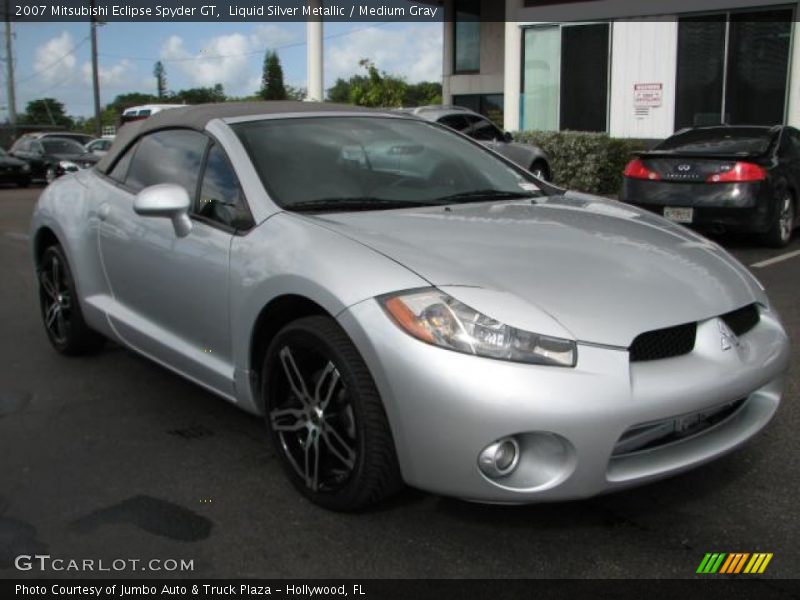 Liquid Silver Metallic / Medium Gray 2007 Mitsubishi Eclipse Spyder GT