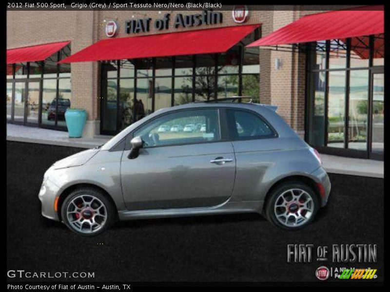 Grigio (Grey) / Sport Tessuto Nero/Nero (Black/Black) 2012 Fiat 500 Sport