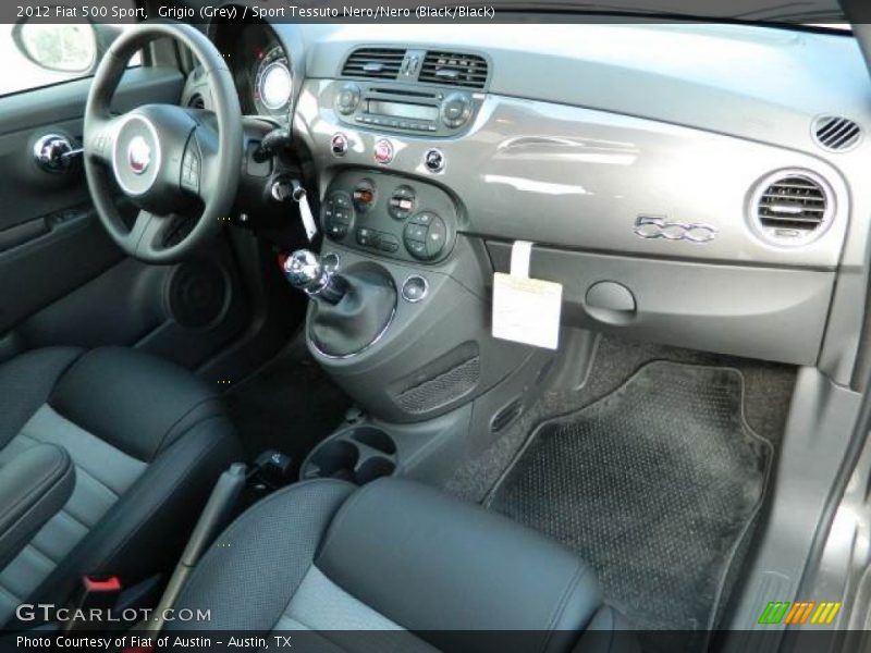 Grigio (Grey) / Sport Tessuto Nero/Nero (Black/Black) 2012 Fiat 500 Sport